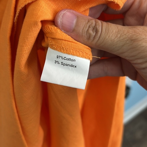 CK Bradley - NWT Orange Button Down Long Sleeve Rope Belt Slit Maxi Dress Large - Picture 14 of 14